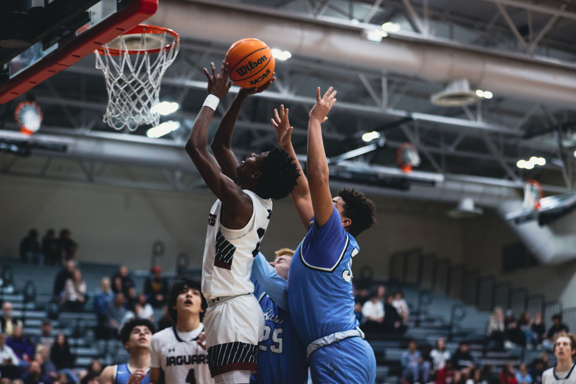 Aiden trying for the layup