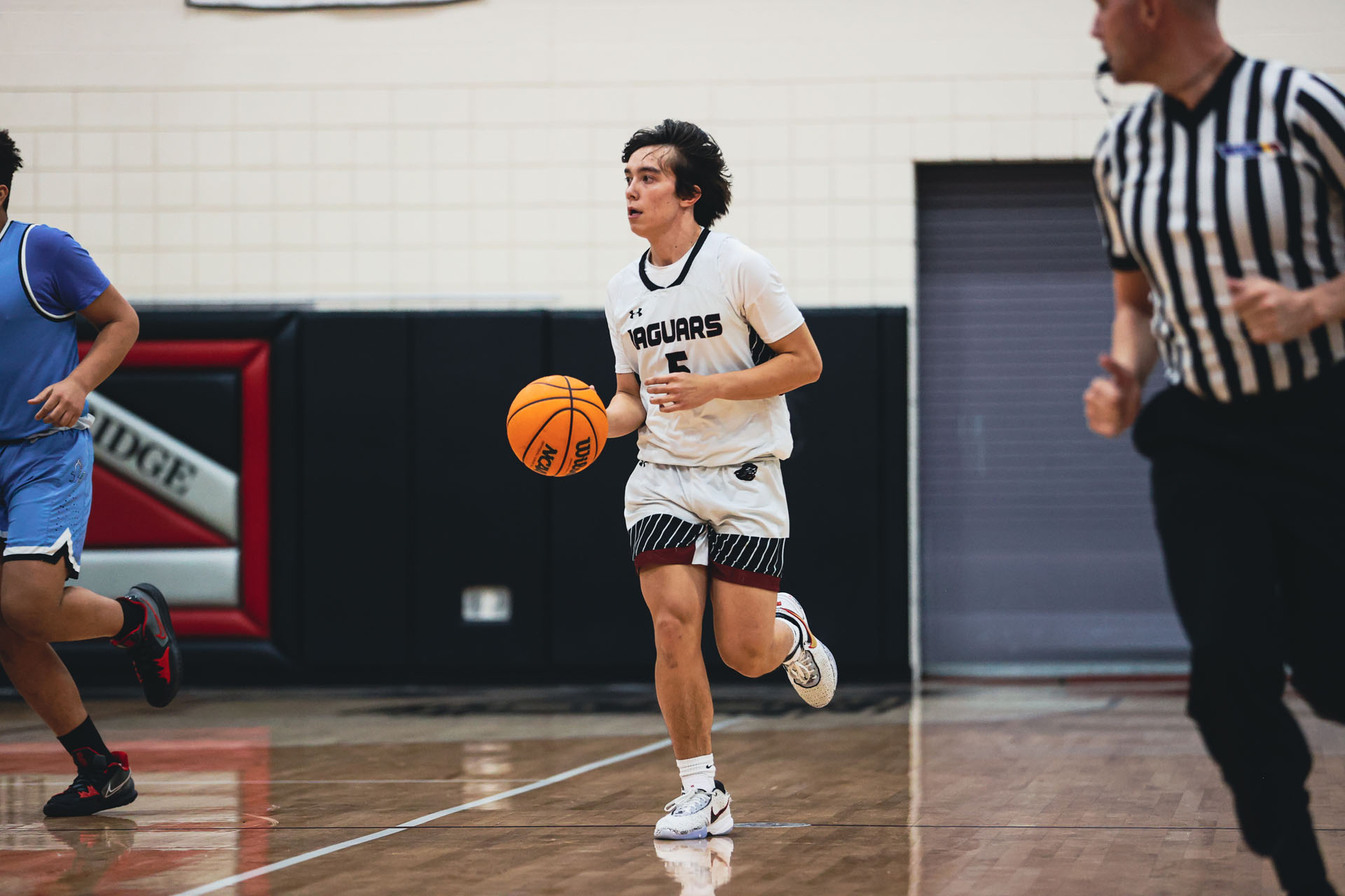 Brandon bringing the ball up the court