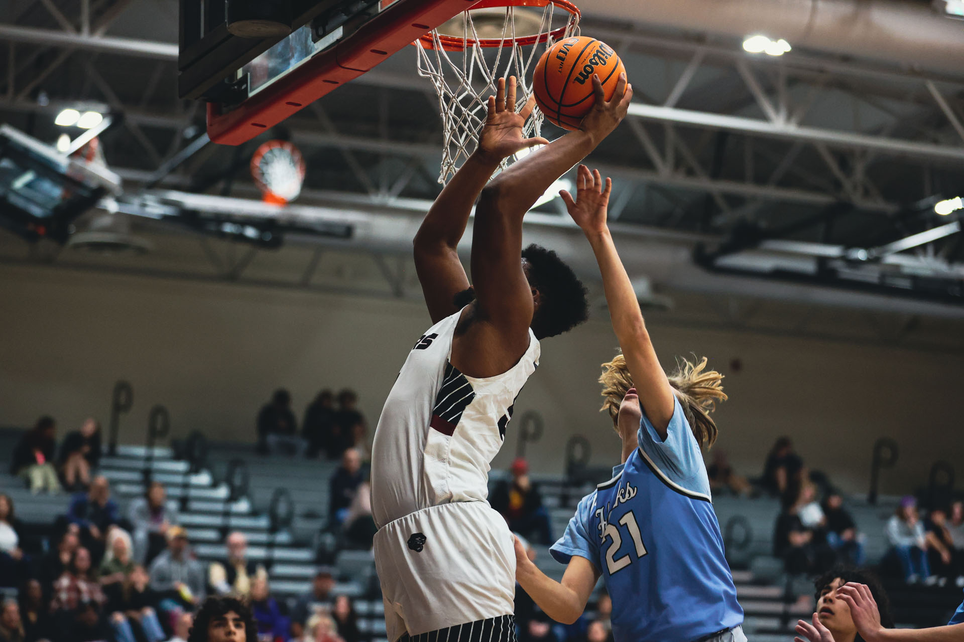 Greg going up for the layup