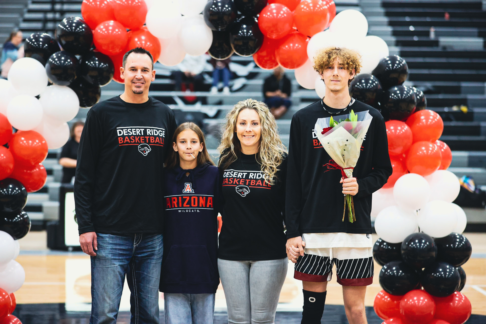 DRHS Senior with his family