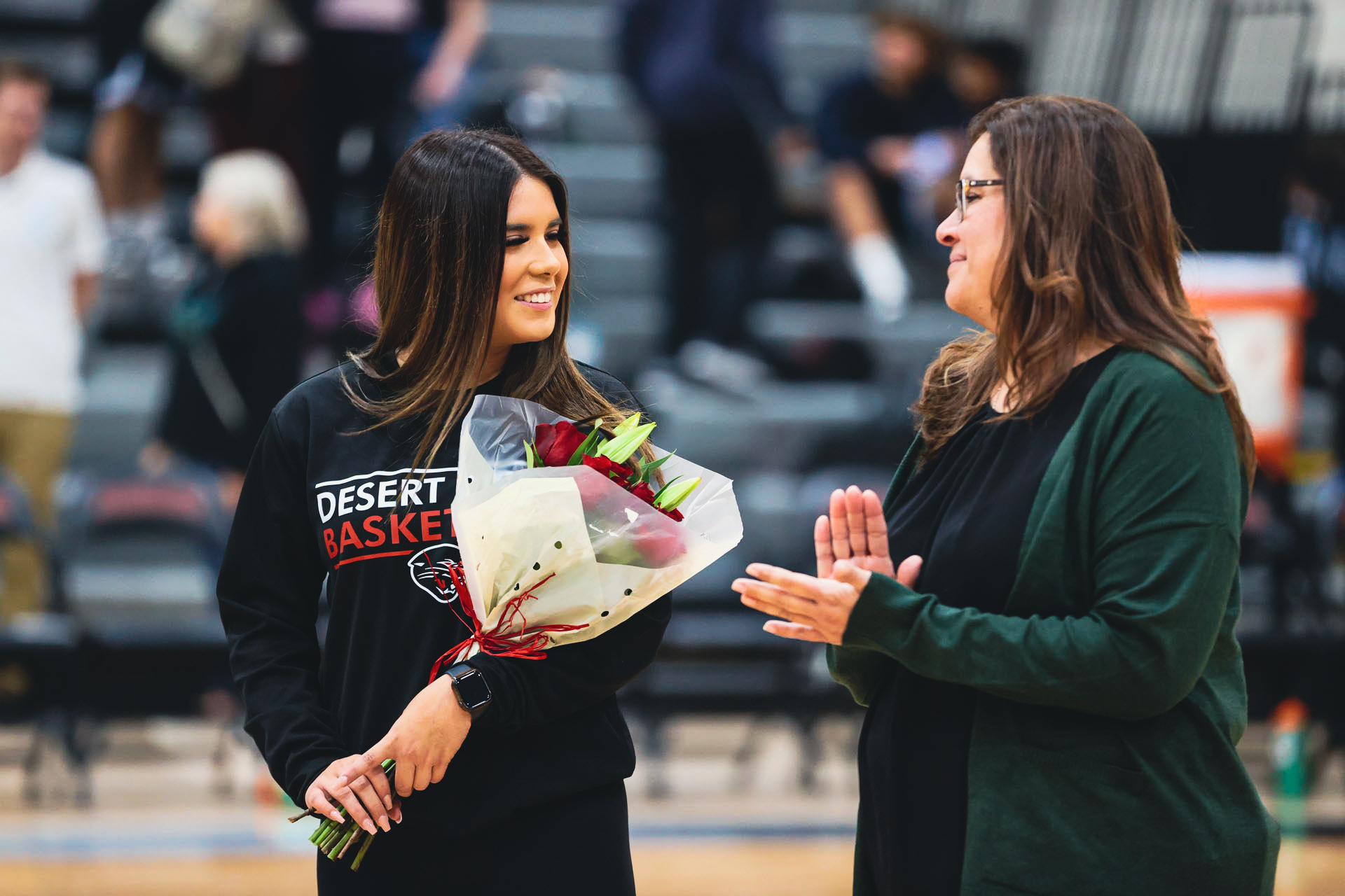 Team manager with her mom